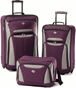 American Tourister Luggage Fieldbrook II 3 Piece Set, Purple Paperback