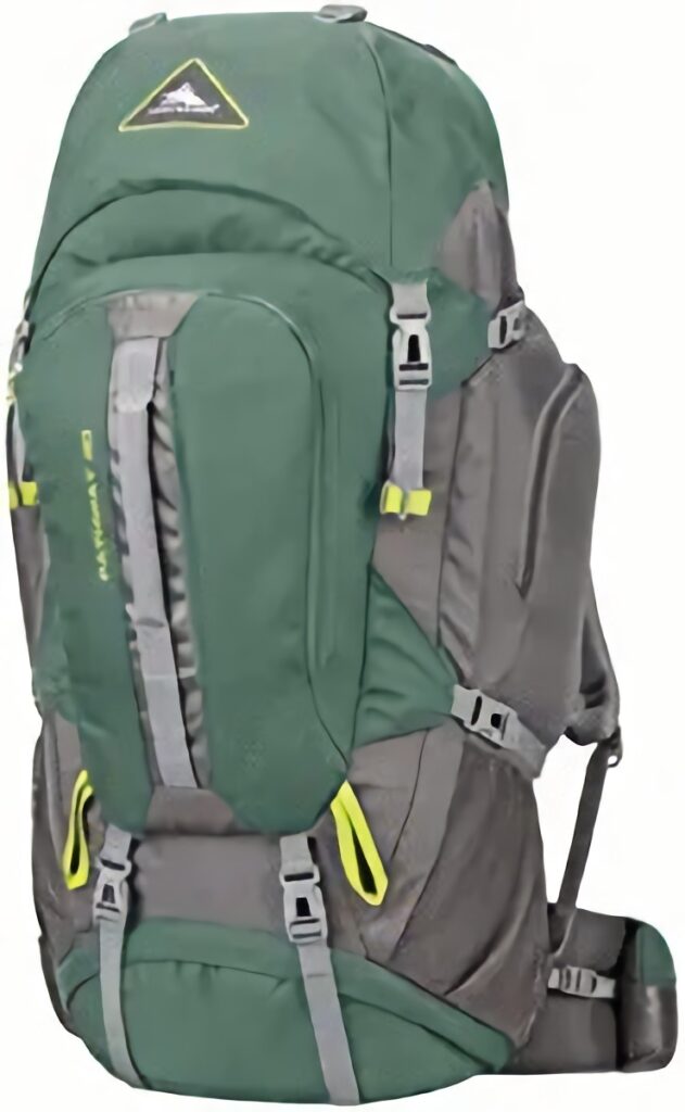 High Sierra Pathway Internal Frame Hiking Backpack, Pine/Slate/Chartreuse, 90L