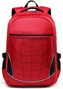 Kids Backpack for Boys Elementary School Bags Durable Kindergarten Bookbags (Red)