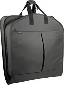 WallyBags Travel Garment Bag with Pockets, Black, 40-inch