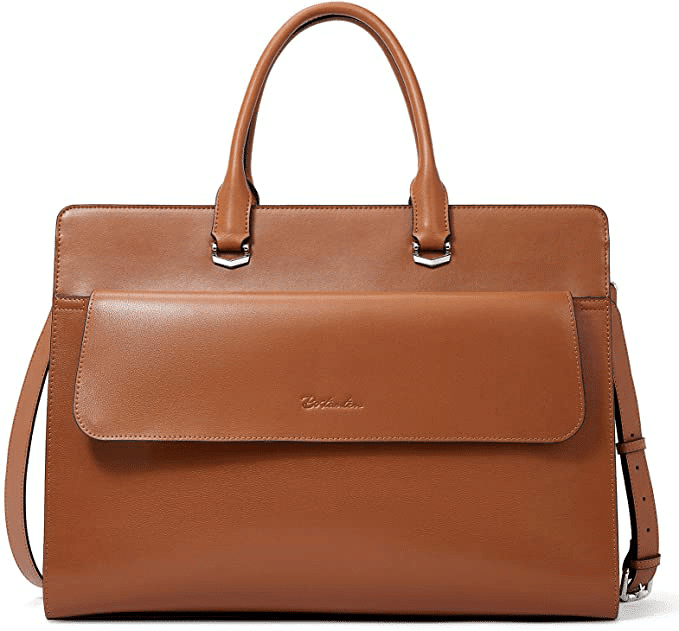 BOSTANTEN Laptop Backpack for Women and Laptop Shoulder Bag Leather Busine