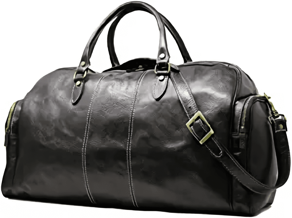 Floto Italian Leather Travel Bag Weekender Venezia Side Pocket Duffle