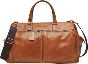 Fossil Men's Leather Duffel Travel Bag Duffle