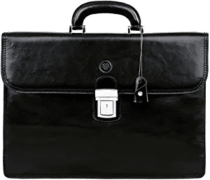 Maxwell Scott Men’s Fine Quality Italian Leather 17inche Laptop Computer Bag -