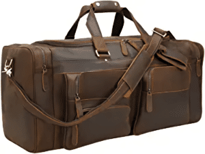 Polare 26 inche Leather Duffel Weekender Travel Bag For Men With Full Grain