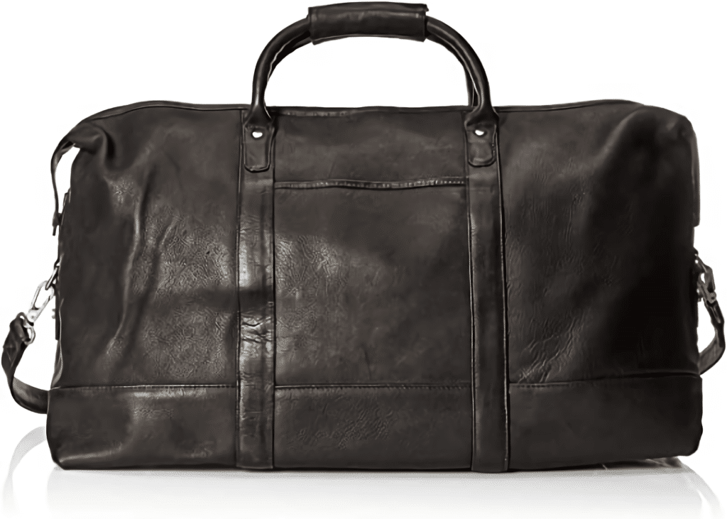 Royce Leather Luxury Duffel Bag Luggage Handcrafted in Colombian Leather, Black,