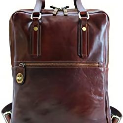 Floto Firenze Top Handle Leather Backpack with Laptop Storage (Vecchio