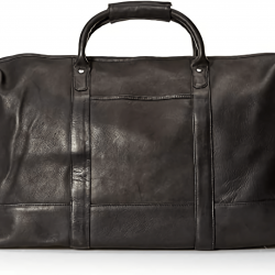 Royce Leather Luxury Duffel Bag Luggage Handcrafted in Colombian Leather, Black,